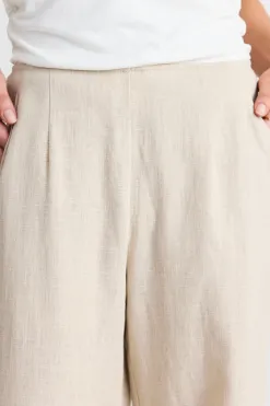 Ivy + Jack Boardwalk Natural Ramie Extended Waist Pants