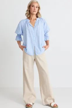 Ivy + Jack Boardwalk Natural Ramie Extended Waist Pants