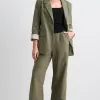 Ivy + Jack Boardwalk Soft Khaki Ramie Extended Waist Pants