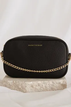 Among the Brave Boston Black Leather Camera Bag