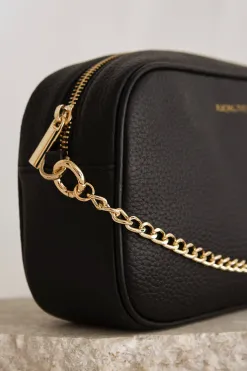 Among the Brave Boston Black Leather Camera Bag