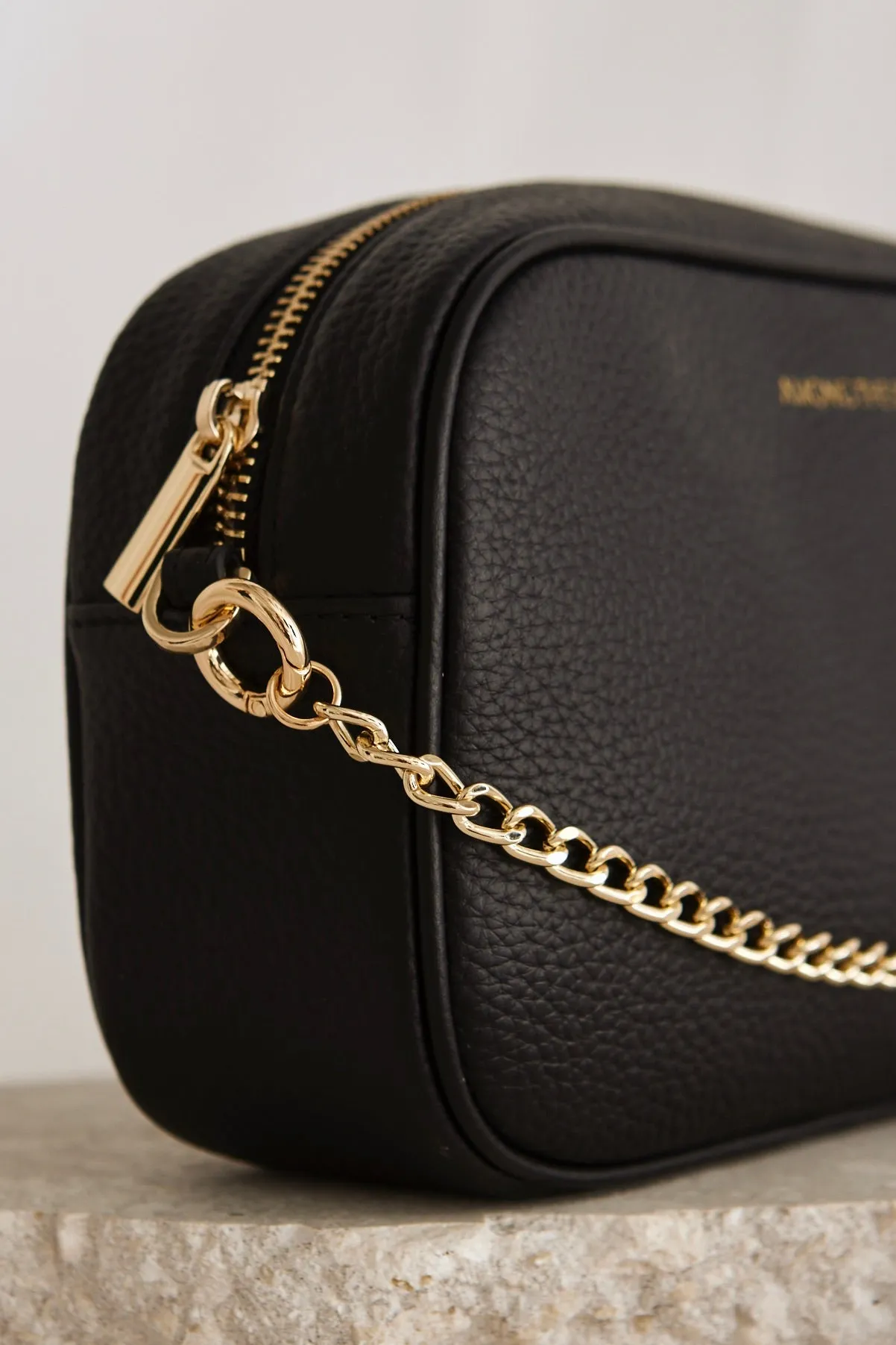 Among the Brave Boston Black Leather Camera Bag