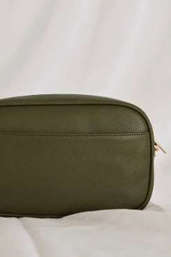 Among the Brave Boston Khaki Leather Camera Bag
