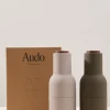 Audo Copenhagen Bottle Grinder Hunting Green Beige with Walnut Lid 20.5cm 2 pack