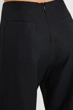 Ivy + Jack Boulevard Black Linen Viscose Wide Leg Pants