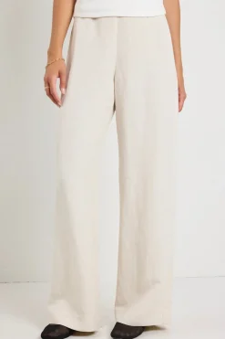 Ivy + Jack Boulevard Natural Linen Viscose Wide Leg Pants