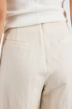 Ivy + Jack Boulevard Natural Linen Viscose Wide Leg Pants