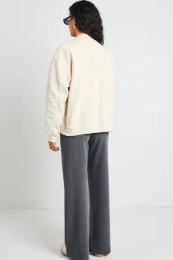 Among the Brave Brisk Bone Boucle Bomber Jacket