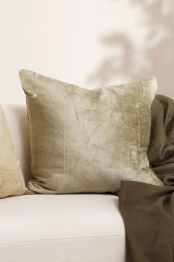 Baya Bromley Pistachio Feather Inner EOL 55x55cm Velvet Cushion