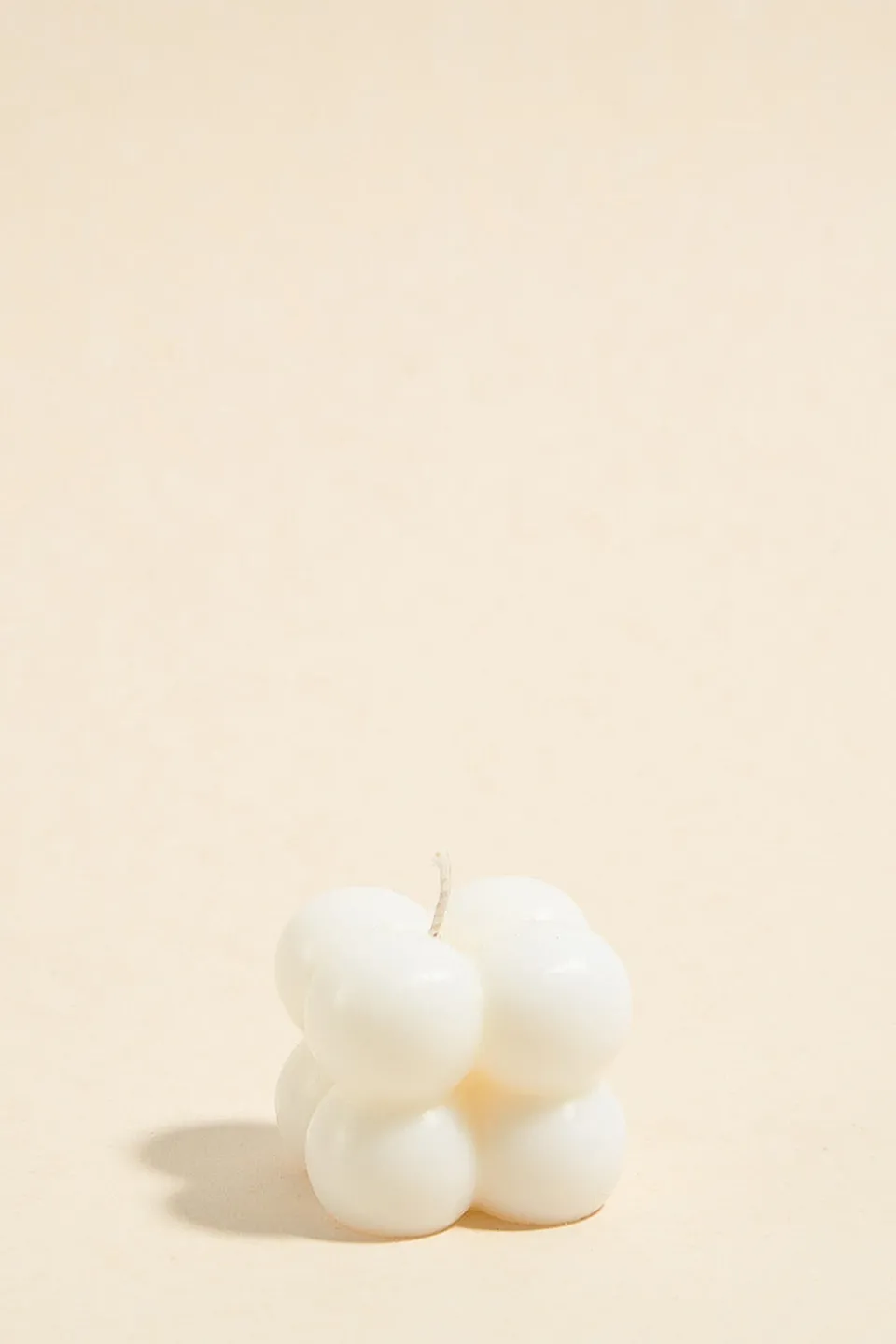 Flo's Home Bubble Cube Small Handmade Soy Ivory Candle