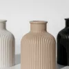 Konkret Bud Ribbed Tan 9.5cm Vase