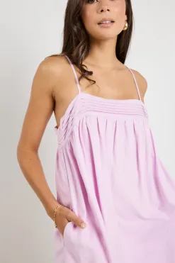 Love Lulu Cabana Pink Lilac Strappy Tie Back Mini Dress