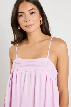 Love Lulu Cabana Pink Lilac Strappy Tie Back Mini Dress