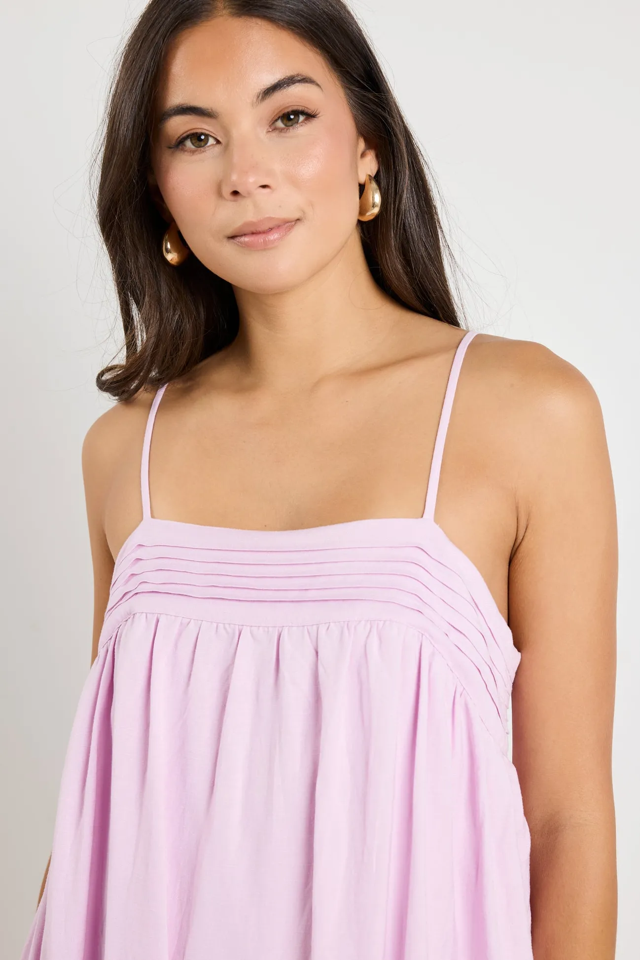 Love Lulu Cabana Pink Lilac Strappy Tie Back Mini Dress