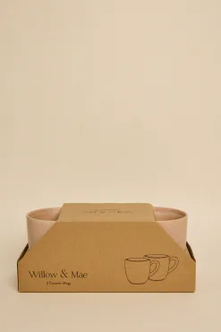 Willow u0026 Mae Caffeine Fix Pink Speckle Pack 2 Mugs