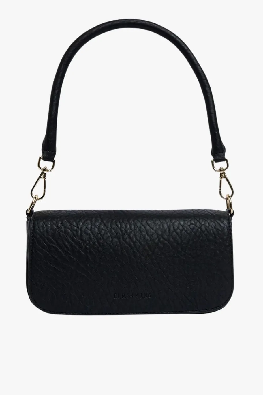 Elms+King Calabria Black Baguette Shoulder Bag