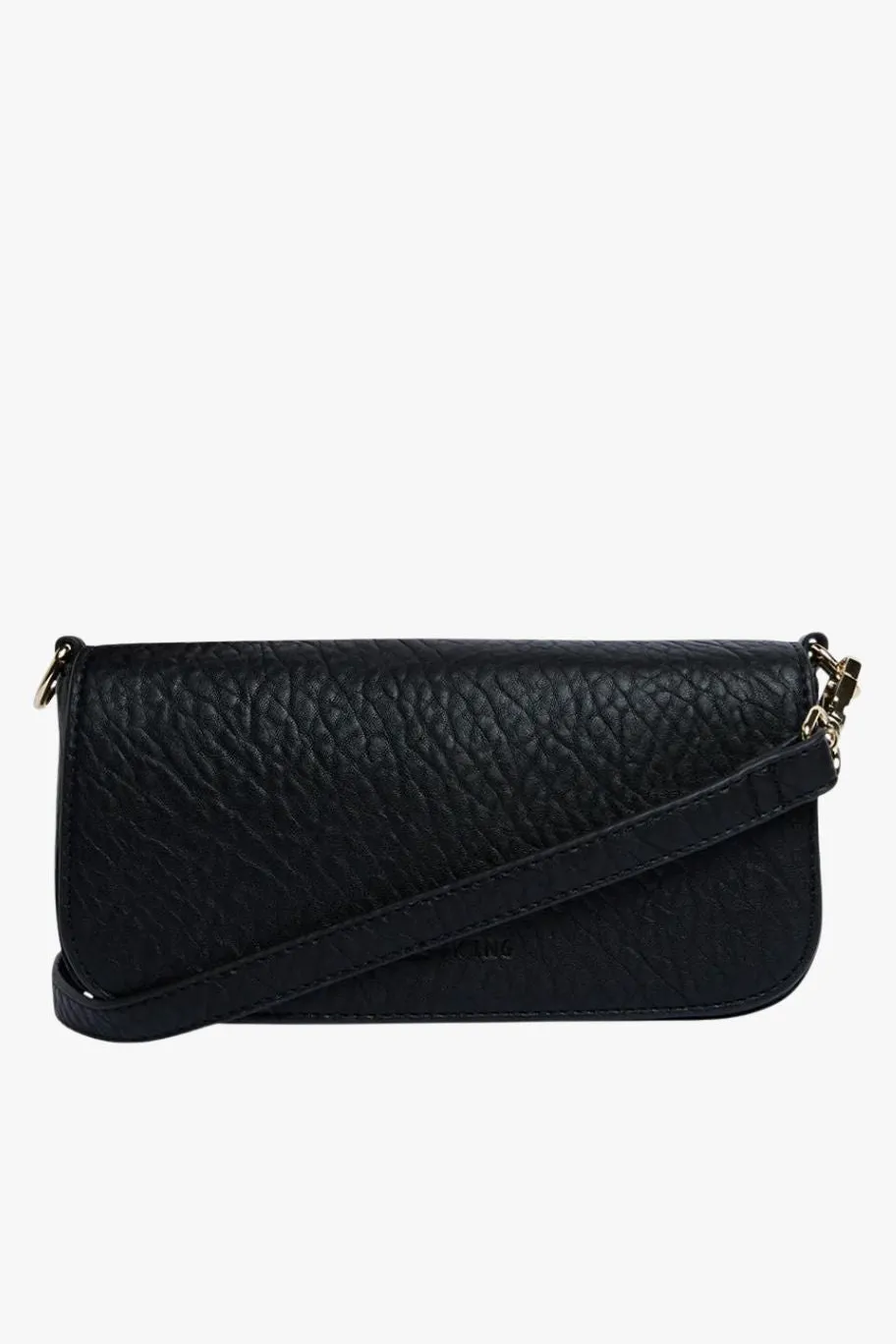 Elms+King Calabria Black Baguette Shoulder Bag