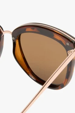Le Specs Caliente Tort Gold Arms Brown Polarised Lens Sunglasses