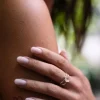Love Lunamei Calming Sterling Silver Plate with Herkimer Quartz Medium Ring