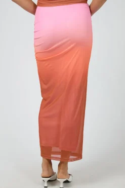 Jorge Camilla Sunset Pink Midi Skirt