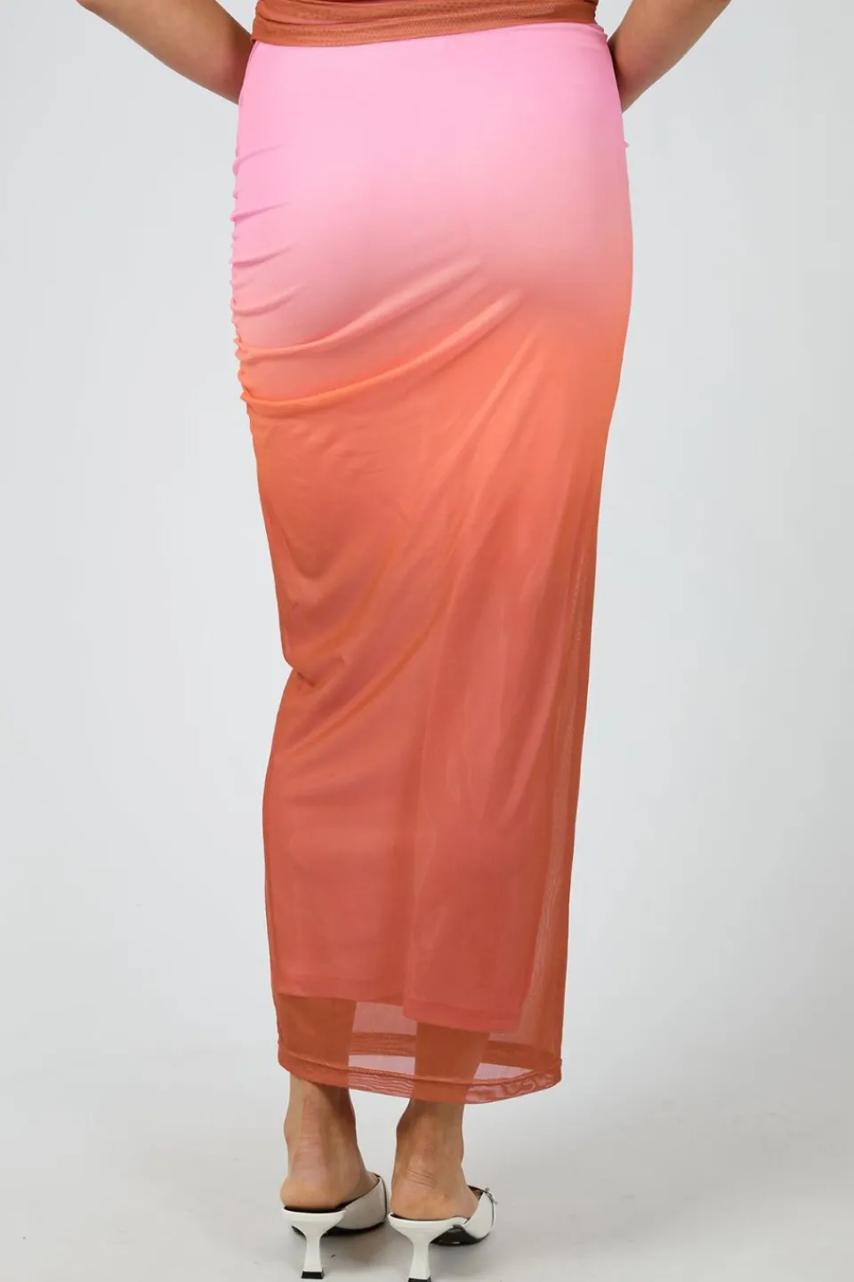Jorge Camilla Sunset Pink Midi Skirt