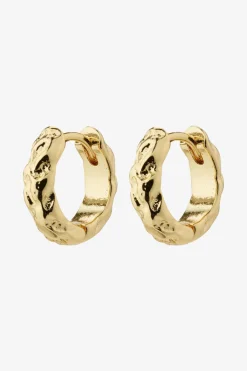 Pilgrim Carla Recycled Gold Plated EOL Huggie Hoop Earrings