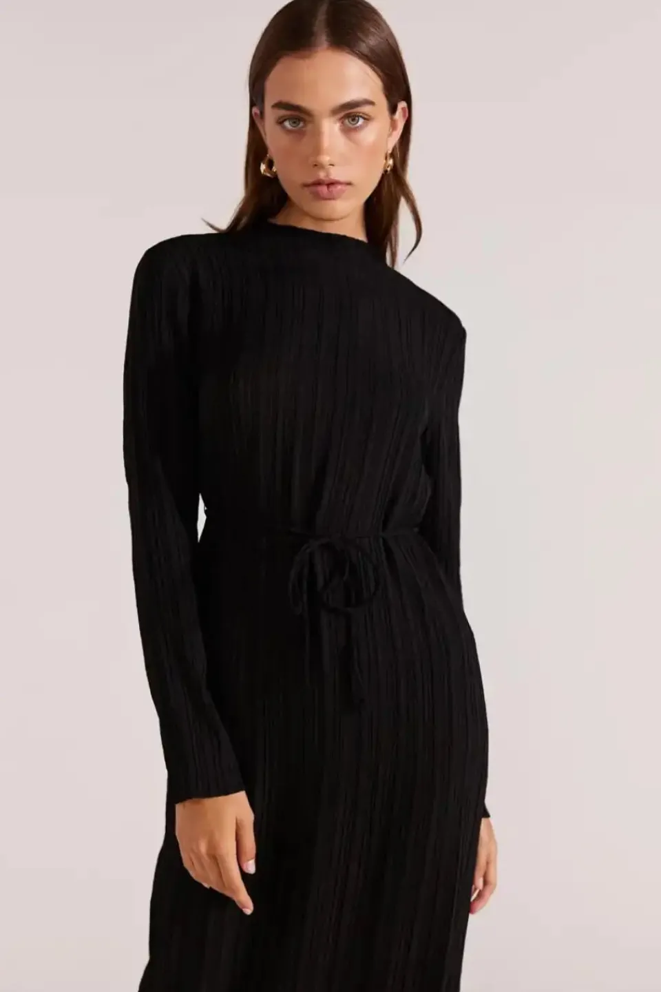 Staple The Label Carmon Black LS Maxi Dress