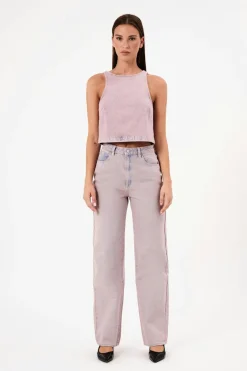 Abrand Jeans Carrie Dirty Pink Washed Jean