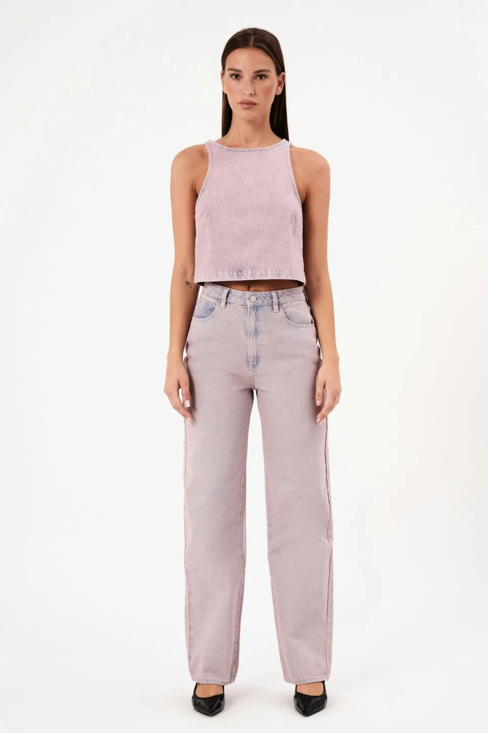 Abrand Jeans Carrie Dirty Pink Washed Jean