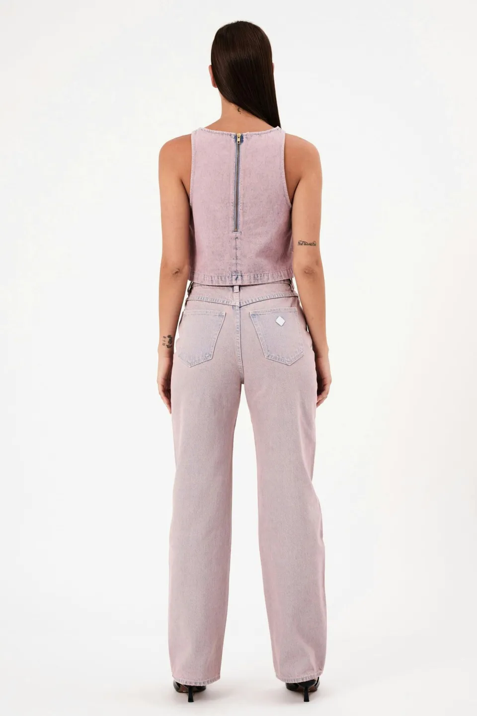 Abrand Jeans Carrie Dirty Pink Washed Jean