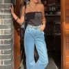 Abrand Jeans Carrie Kendall Light Blue High Wide Jean