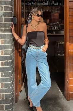 Abrand Jeans Carrie Kendall Light Blue High Wide Jean