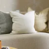 Baya Cassia Almond Feather Inner 55x55cm Linen Cushion