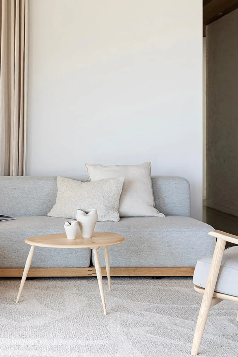 Baya Cassia Almond Feather Inner 55x55cm Linen Cushion