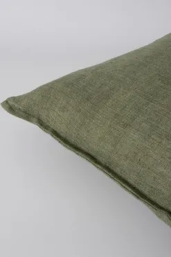 Baya Cassia Moss Feather Inner 55x55cm Linen Cushion