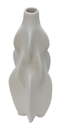 Le Forge Ceramic White Roko Width 12 x Depth 12 x Height 27 cm Vase