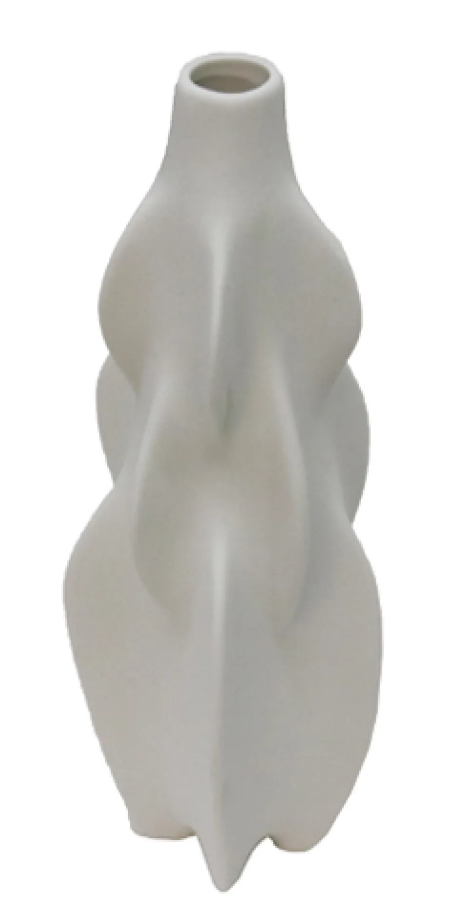 Le Forge Ceramic White Roko Width 12 x Depth 12 x Height 27 cm Vase