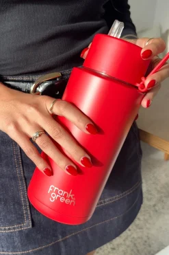Frank Green Ceramic Reusable Atomic Red 1ltr Bottle