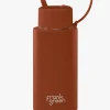Frank Green Ceramic Reusable Toffee LE 1ltr Bottle with Flip Lid