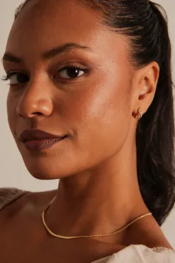 Humble + Heart Chain EOL Hoop Gold Earrings
