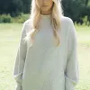 Humidity Lifestyle Chantae Snow High Neck Knit Jumper