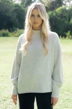 Humidity Lifestyle Chantae Snow High Neck Knit Jumper