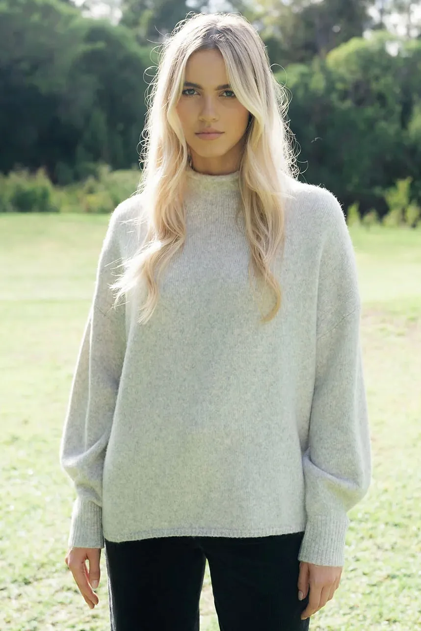 Humidity Lifestyle Chantae Snow High Neck Knit Jumper