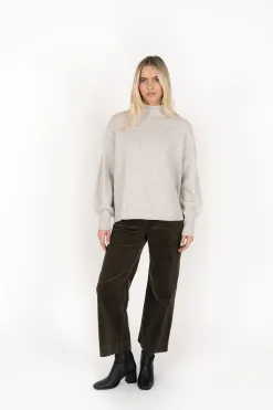 Humidity Lifestyle Chantae Snow High Neck Knit Jumper