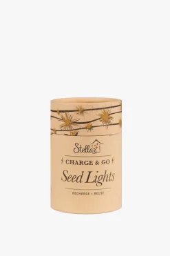 Stellar Haus Charge & Go Silver Warm White Rechargable 3m String Seed Lights