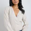 Ivy + Jack Charm Oat Marle Wrap Knit Jumper