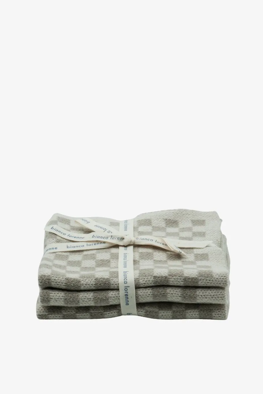 Bianca Lorenne Chekka Taupe + Oatmeal Pack 3 Wash Cloths