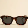 RE:UNION Label Chelsea Tort Chunky Round Sunglasses