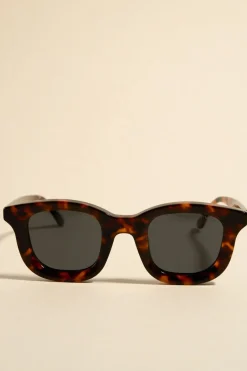 RE:UNION Label Chelsea Tort Chunky Round Sunglasses