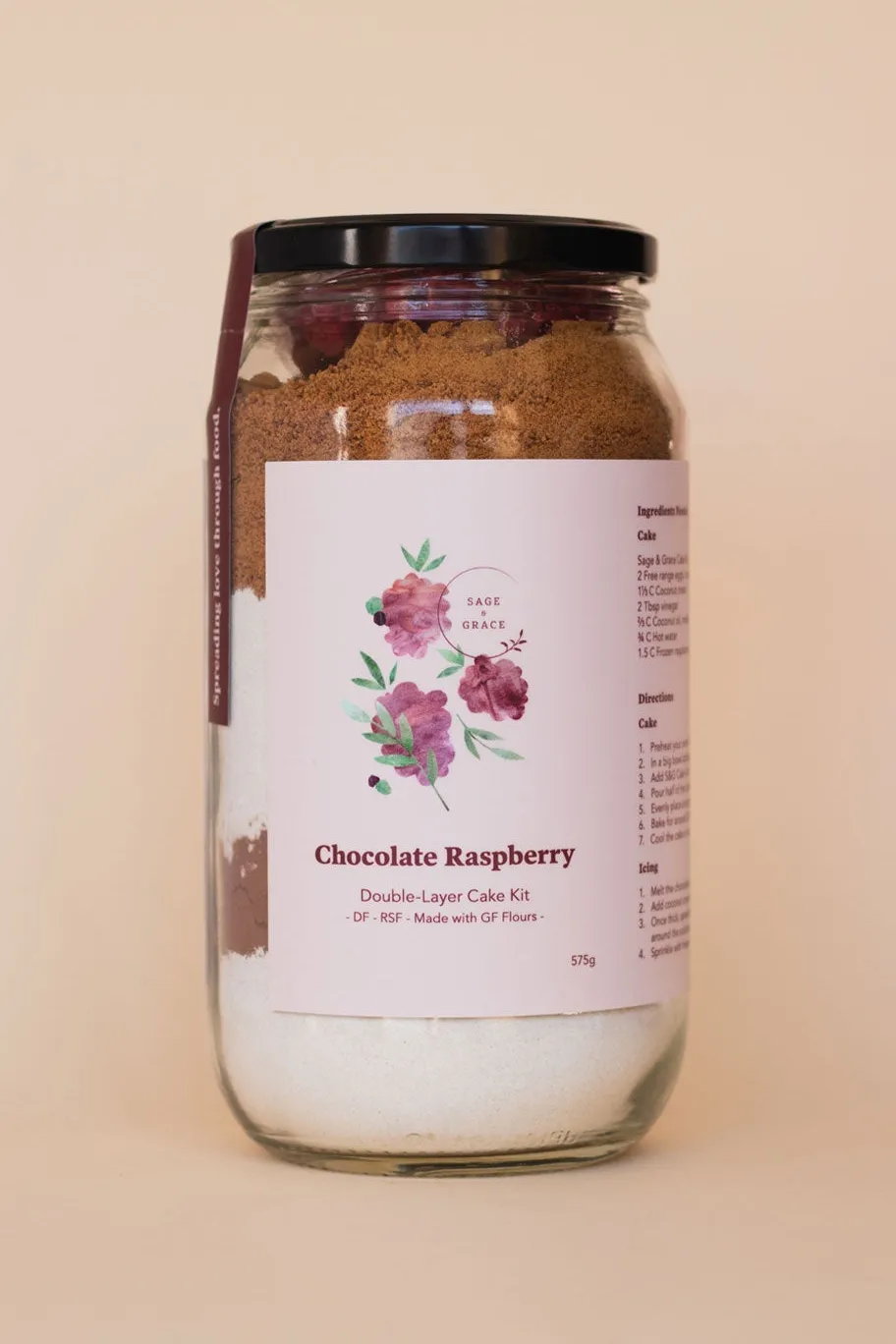 Sage + Grace Chocolate Raspberry Cake Making Kit